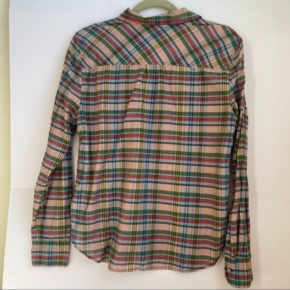 J. Crew Classic Fit Pullover Silk Cotton Shirt Size Medium - Picture 11 of 13